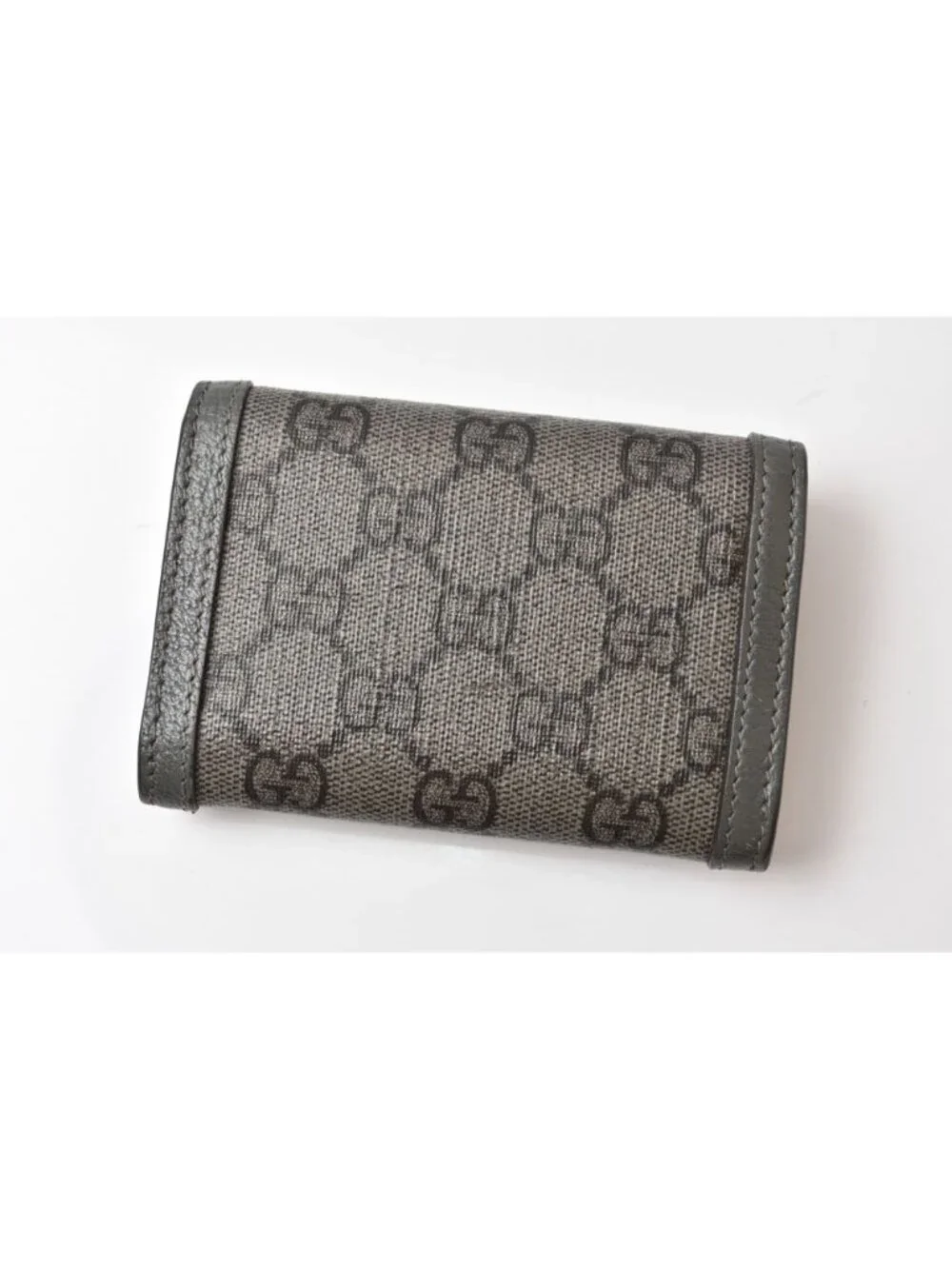 Gucci Bifold Card Slot Business Ophidia GG Supreme Gray Wallet